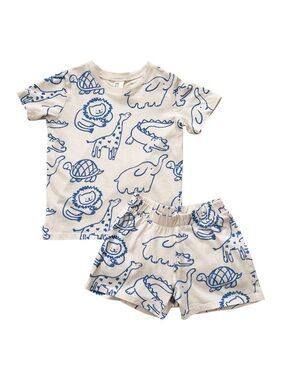 H&M boys size 4T 2-piece printed set
